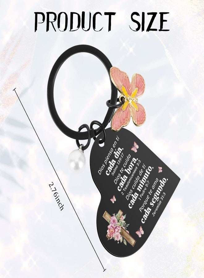 TAKEALOOKO Spanish Christian Gifts For Women - Religious Inspirational Gifts With Bible Verse, Spiritual Keychain Christmas Birthday Gift for Female Mother Sister Friends - Image 4
